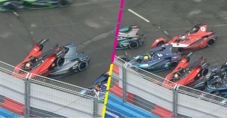  Ocho pilotos chocaron contra la barrera en la misma curva: La Fórmula E 
