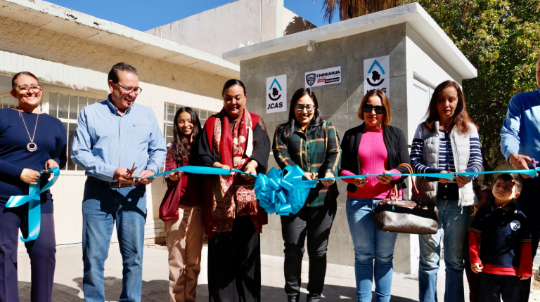 Inaugura JCAS plantas purificadoras de agua por ósmosis inversa en escuelas de Jiménez