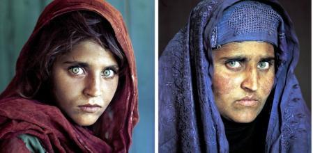 Italia acoge a la «niña afgana» de ojos verdes del National Geographic
